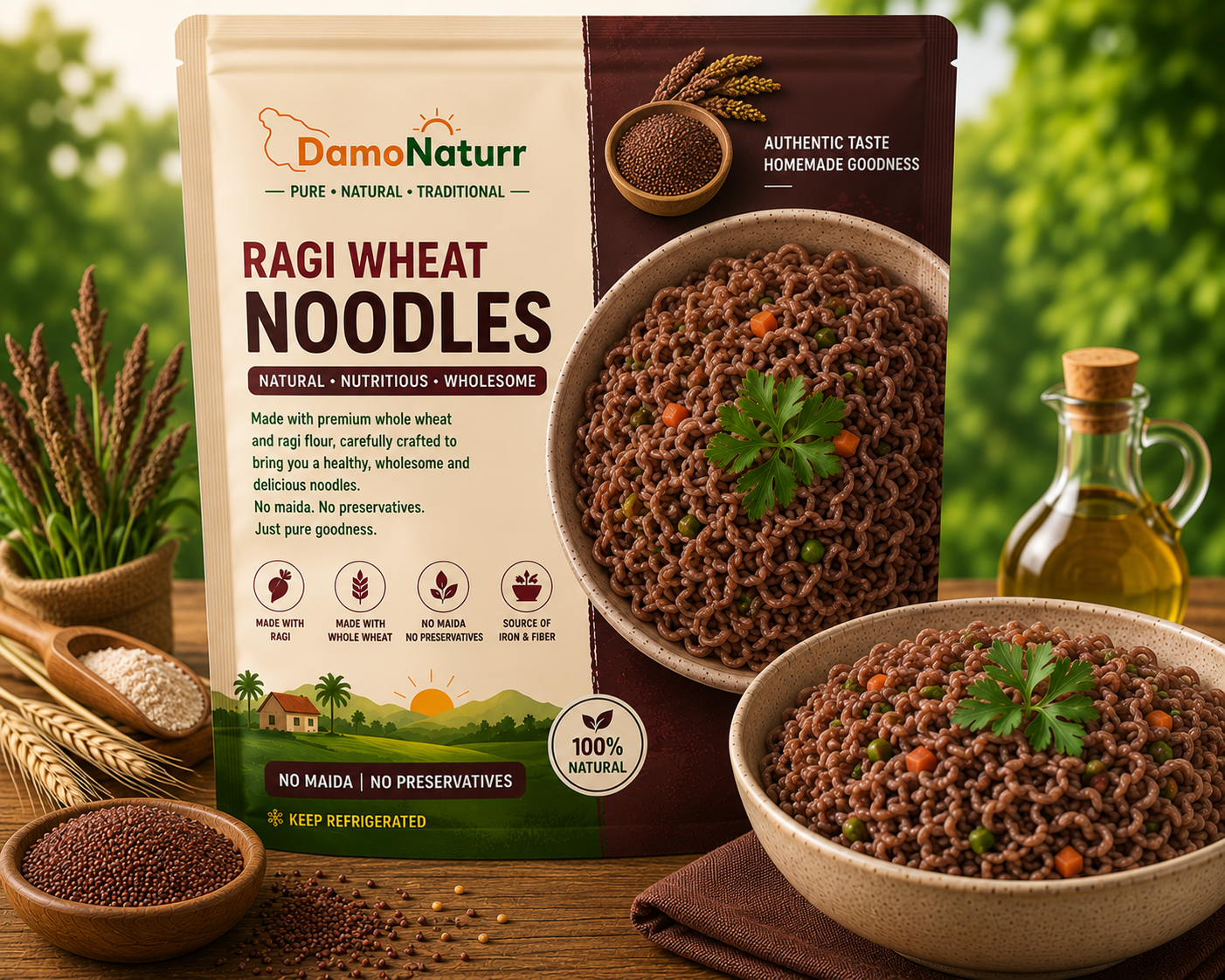 Ragi Wheat Noodles